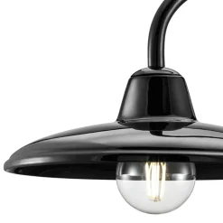 Lampada a Parete Ceramica Bianca o Nera e Ferro Vintage Industriale - Bew
