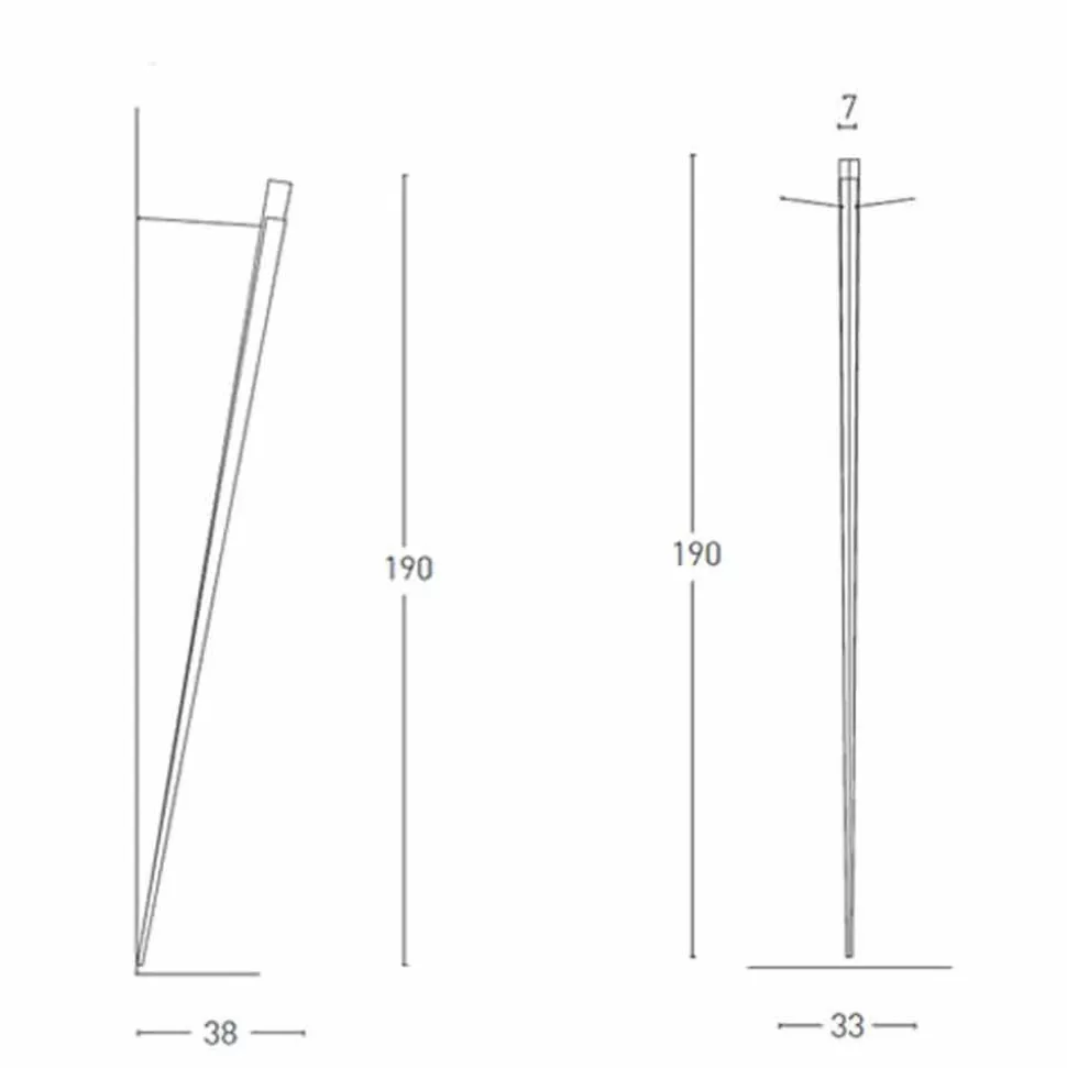 Lampada a Parete con LED Integrato Dimmerabile in Metallo Made in Italy - Celine