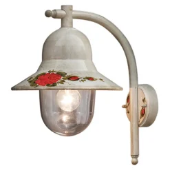 Lampada a Parete da Esterno in Alluminio Bianco Dipinto a Mano - Imperia