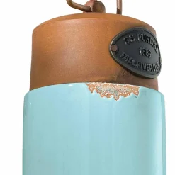Lampada a parete in ceramica e ferro ruggine Desiree Ferroluce