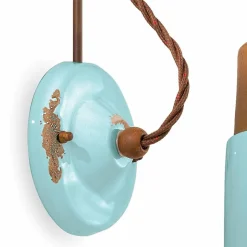 Lampada a parete in ceramica e ferro ruggine Desiree Ferroluce