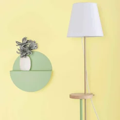 Lampada a Piantana Design in Acciaio, Frassino e Ottone Made in Italy - Pitulla