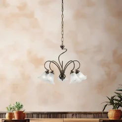 Lampada artigianale e metallo per ambienti raffinati Made in Italy– Cometa