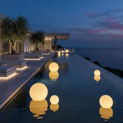 Lampada a Sfera Due Colori Uso Acquatico in Polietilene Made in Italy - Calipso