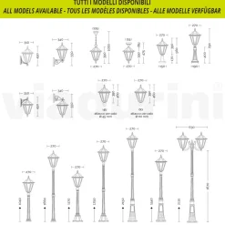 Lampada a Soffitto da Giardino in Vetro e 5 Finiture di Alluminio - Pinako