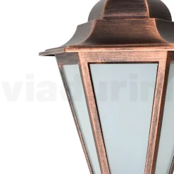 Lampada a Soffitto da Giardino in Vetro e 5 Finiture di Alluminio - Pinako