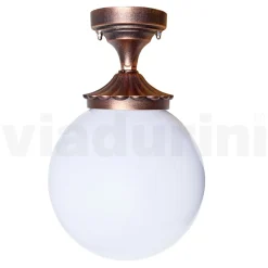 Lampada a Soffitto in Acrilico e Alluminio Nero Made in Italy - Trovanero