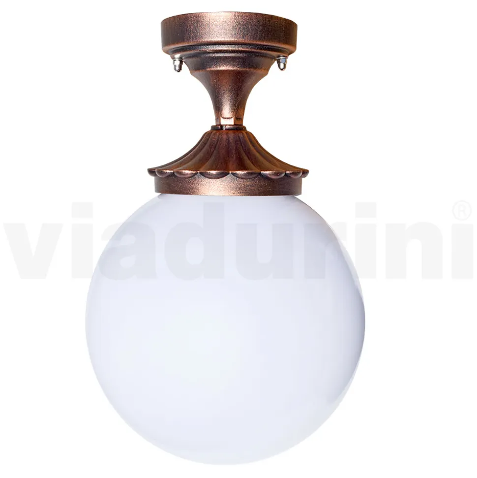Lampada a Soffitto in Acrilico e Alluminio Nero Made in Italy - Trovanero