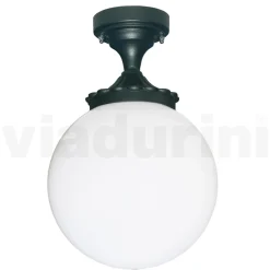 Lampada a Soffitto in Alluminio e Acrilico Opale Made in Italy - Trovaantracite