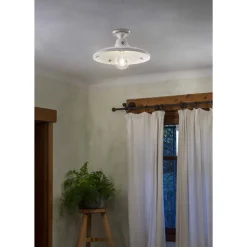 Lampada a Soffitto in Ceramica e Decori Dipinti a Mano Vintage - Como
