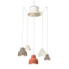 Lampada a Sospensione a 5 Elementi Colorati Made in Italy - Berimbau