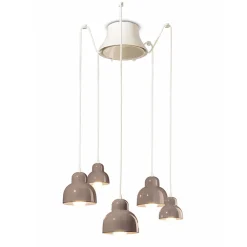 Lampada a Sospensione a 5 Elementi Colorati Made in Italy - Berimbau