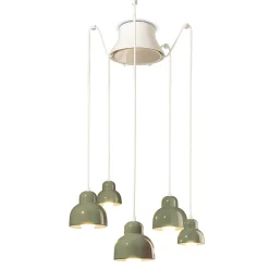 Lampada a Sospensione a 5 Elementi Colorati Made in Italy - Berimbau