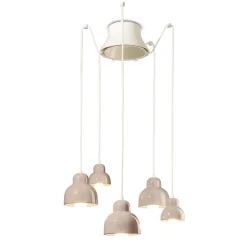 Lampada a Sospensione a 5 Elementi Colorati Made in Italy - Berimbau