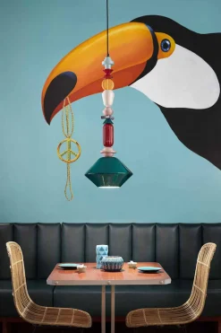 Lampada a Sospensione Ceramica Verde o Giallo Made in Italy – Ferroluce Lariat