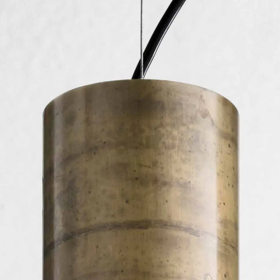Lampada a sospensione cilindrica Ø4 Girasoli Il Fanale, made in Italy