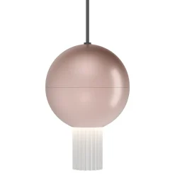 Lampada a Sospensione con Cilindro in Vetro Canneté Made in Italy - Oris