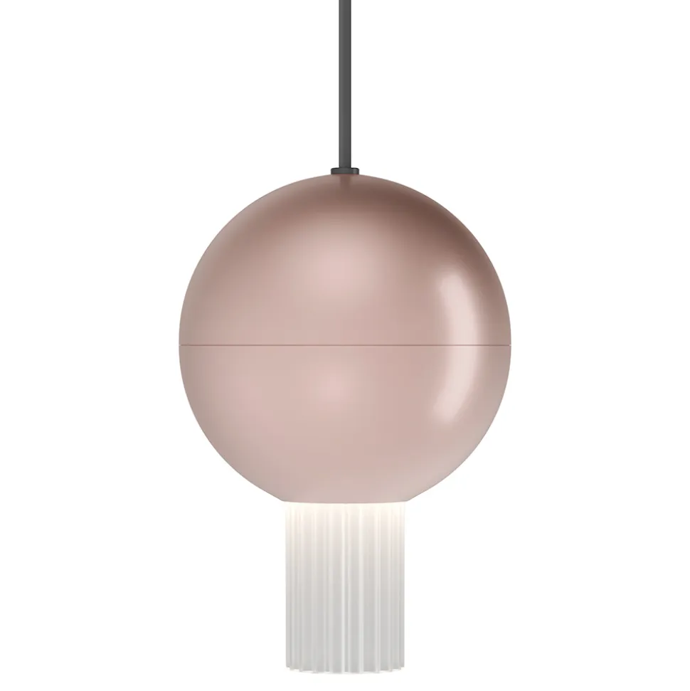 Lampada a Sospensione con Cilindro in Vetro Canneté Made in Italy - Oris