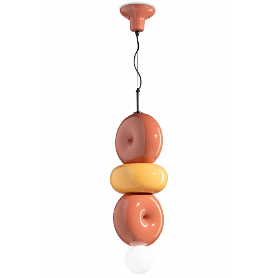Lampada a Sospensione con 3 Elementi di Diverse Forme Made in Italy - Bumbum