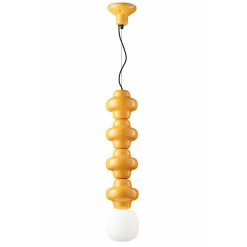 Lampada a Sospensione con 4 Elementi in Ceramica e Vetro Made in Italy - Copacabana