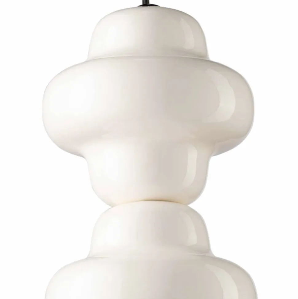 Lampada a Sospensione con 4 Elementi in Ceramica e Vetro Made in Italy - Copacabana