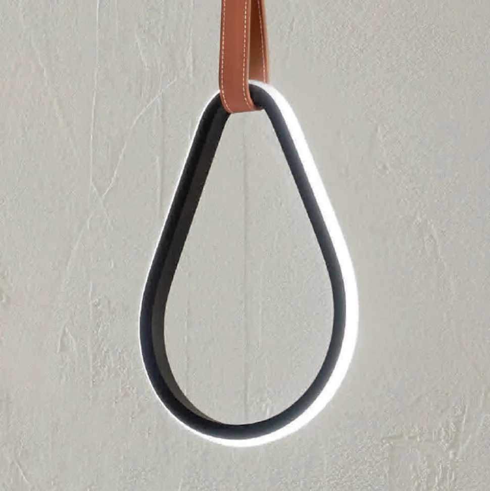 Lampada a Sospensione con Forme Geometriche e Dettaglio in Ecopelle - Cipresso