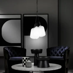Lampada a Sospensione con 3 Luci in Metallo e Vetro Ceramico Made in Italy - Speak