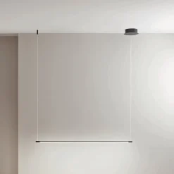 Lampada a Sospensione con Luce LED e Cavetti Regolabili in Lunghezza - Arancio
