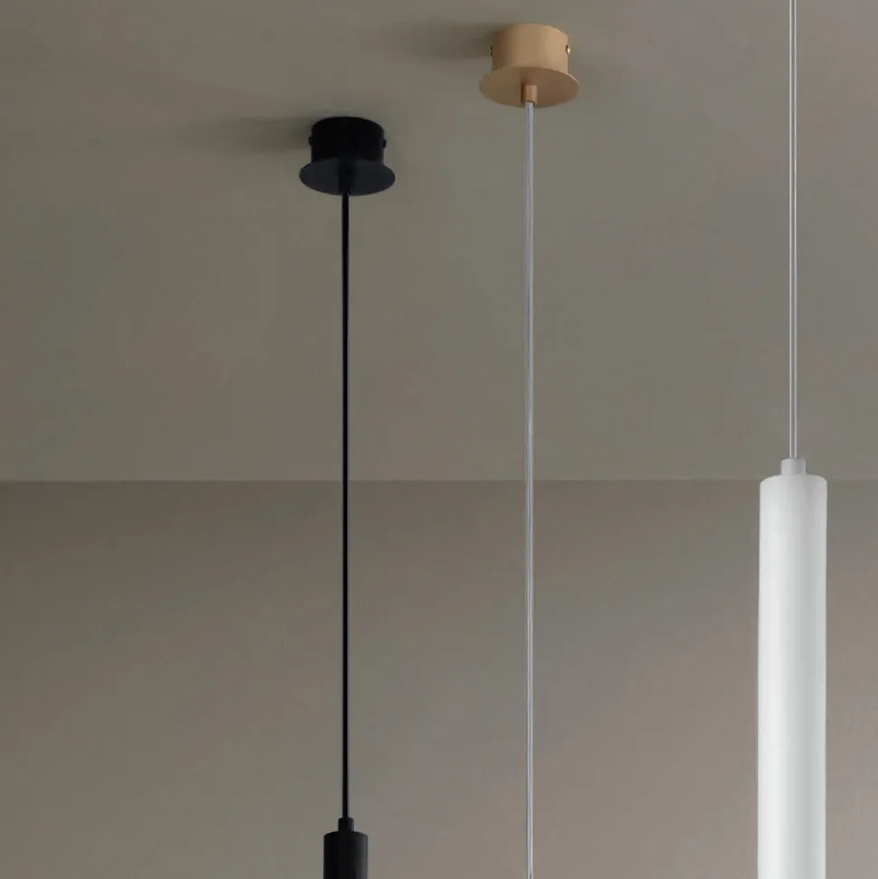 Lampada a Sospensione con Montatura Metallica e Cavi Regolabili - Betulla