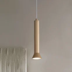 Lampada a Sospensione con Montatura Metallica e Cavi Regolabili - Betulla