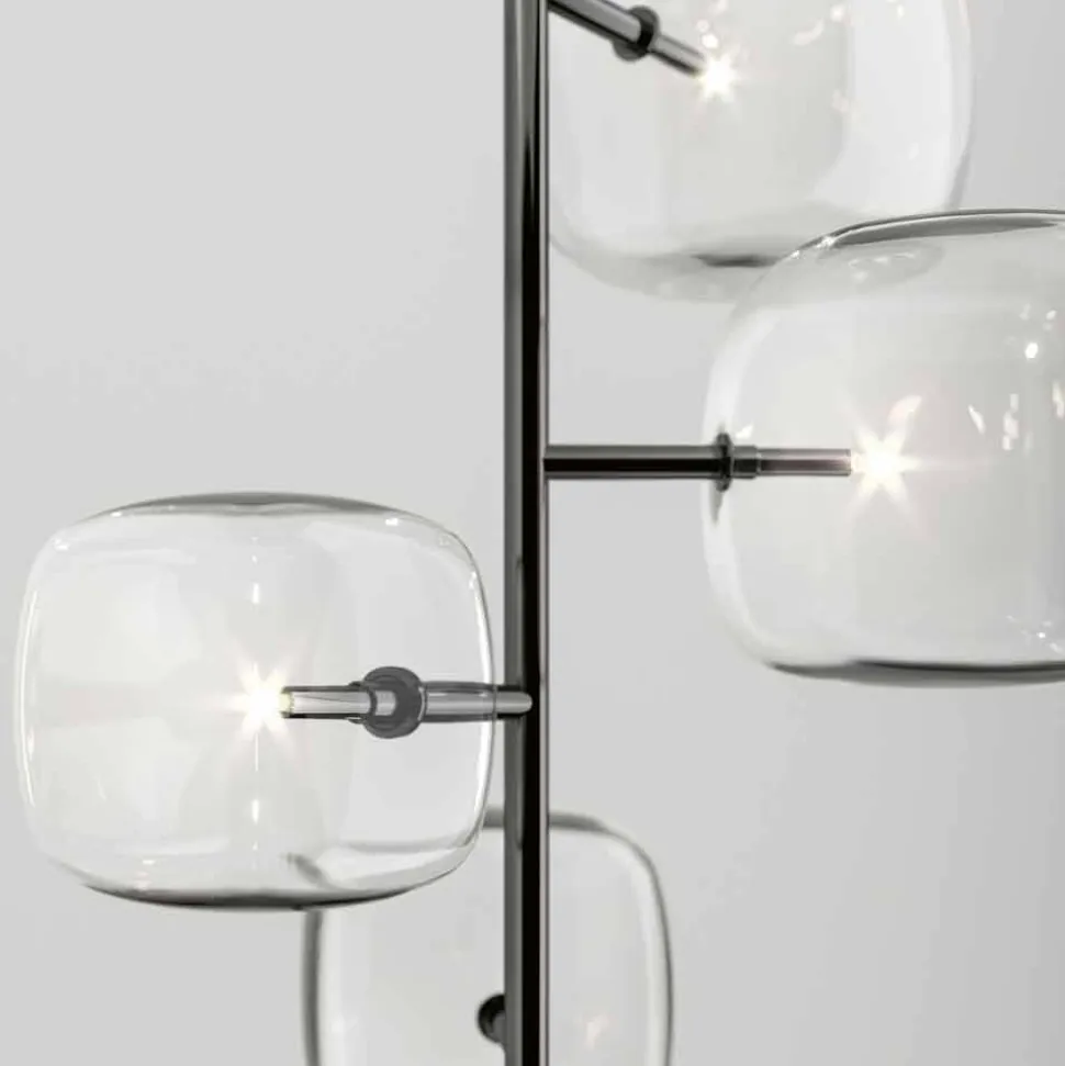 Lampada a Sospensione con Struttura in Metallo Lucido Made in Italy - Donatina