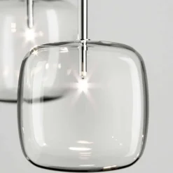 Lampada a Sospensione con Struttura in Metallo Lucido Made in Italy - Donatina