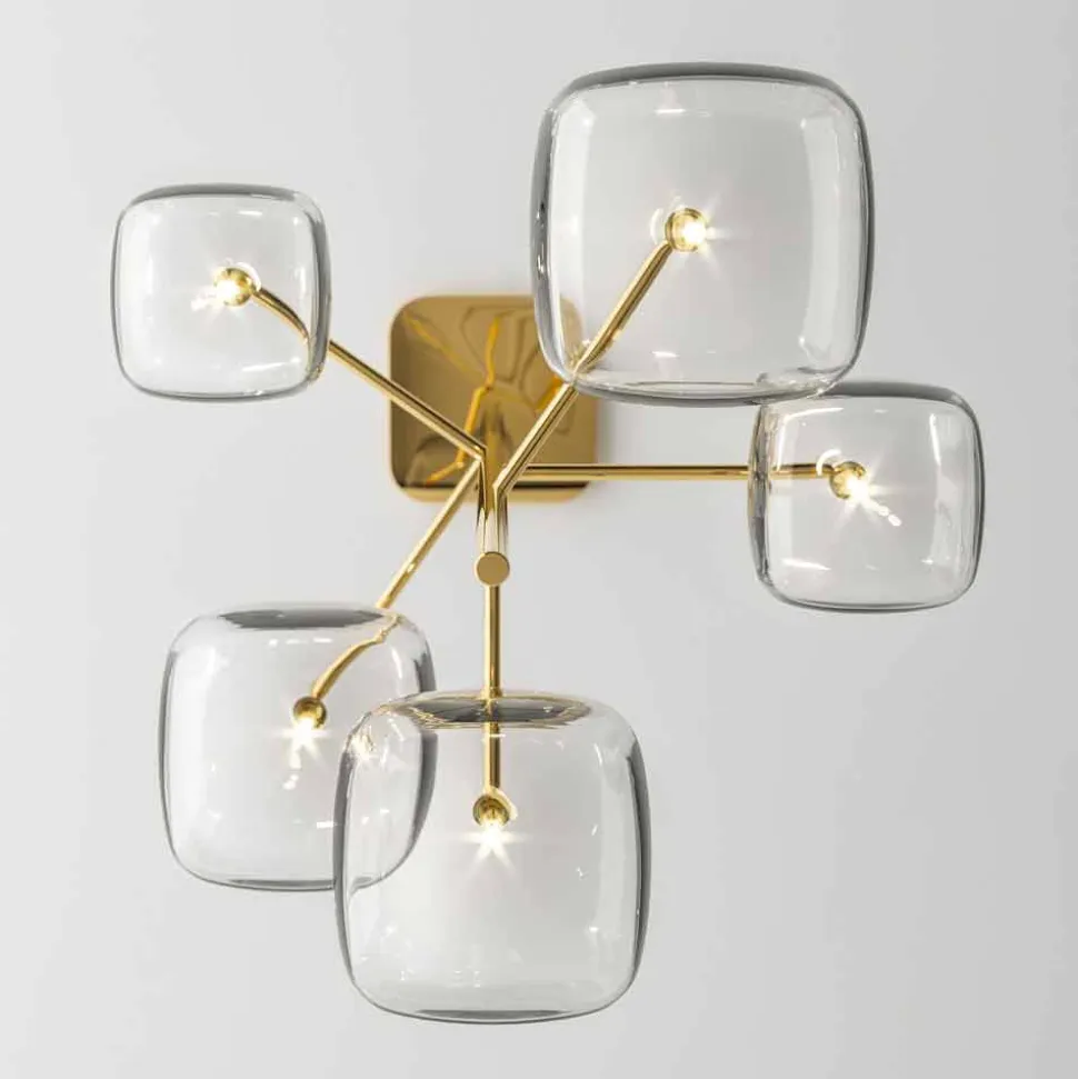 Lampada a Sospensione con Struttura in Metallo Lucido Made in Italy - Donatina