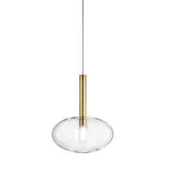 Lampada a Sospensione con Vetro in Varie Forme Made in Italy - Sintonia