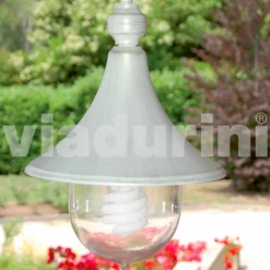 Lampada a sospensione da esterno in alluminio bianco made Italy,Anusca