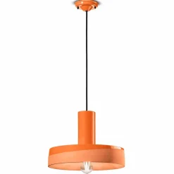 Lampada a Sospensione dallo Stile Retrò in Ceramica Colorata – Ferroluce Pi