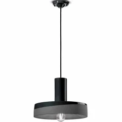 Lampada a Sospensione dallo Stile Retrò in Ceramica Colorata – Ferroluce Pi