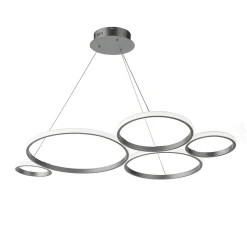 Lampada a Sospensione Design per Soggiorno in Metallo Argento o Oro - Olimpo