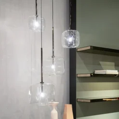Lampada a Sospensione di Design in Metallo e Vetro Made in Italy - Donatina