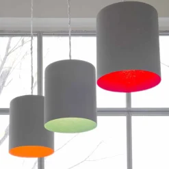 Lampada a sospensione di design In-es.artdesign Bin Cemento verniciata