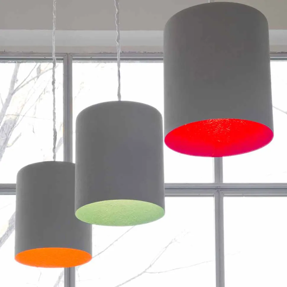 Lampada a sospensione di design In-es.artdesign Bin Cemento verniciata