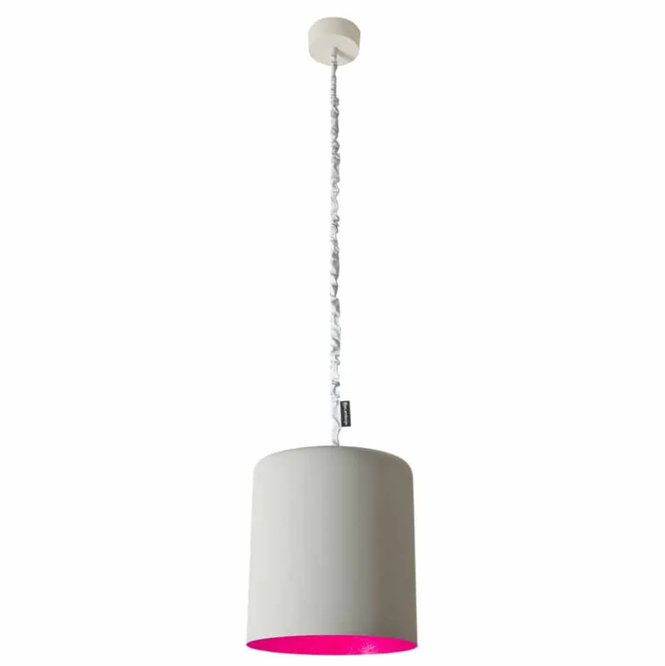 Lampada a sospensione di design In-es.artdesign Bin Cemento verniciata