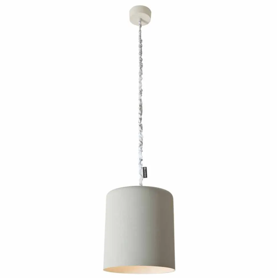 Lampada a sospensione di design In-es.artdesign Bin Cemento verniciata