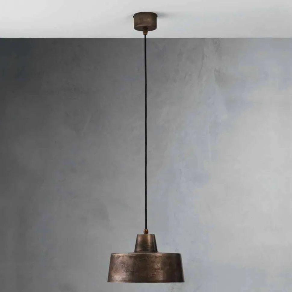 Lampada a sospensione di design in ferro anticato Jean Il Fanale