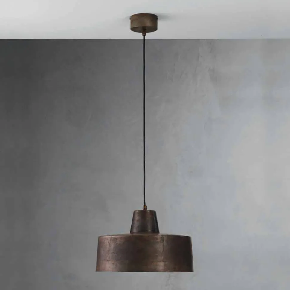 Lampada a sospensione di design in ferro anticato Jean Il Fanale