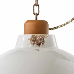 Lampada a sospensione di design industriale artigianale Clara