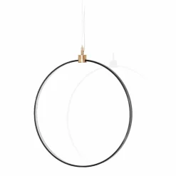 Lampada a Sospensione in Alluminio Nero e Ottone Naturale Made in Italy - Norma