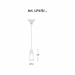 Lampada a Sospensione in Ceramica Made in Italy Shabby - Fate Aldo Bernardi