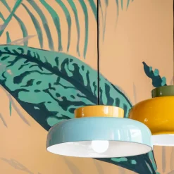 Lampada a Sospensione in Ceramica Bicolor Made in Italy - Corcovado