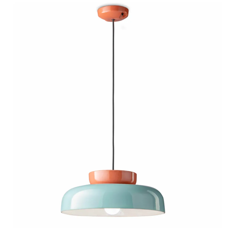 Lampada a Sospensione in Ceramica Bicolor Made in Italy - Corcovado